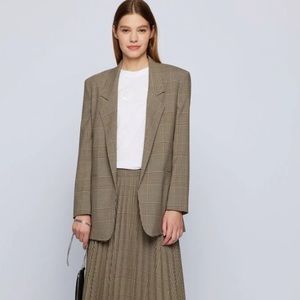 Hugo Boss Jamielle Plaid Open Front Blazer